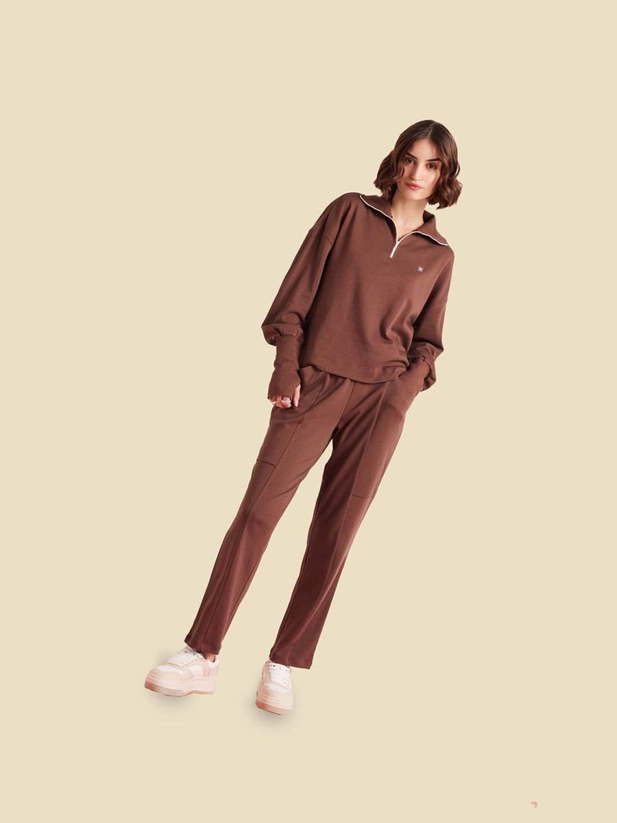 Zipper Bliss Pullover and Pant Co-Ord (Set of 2)