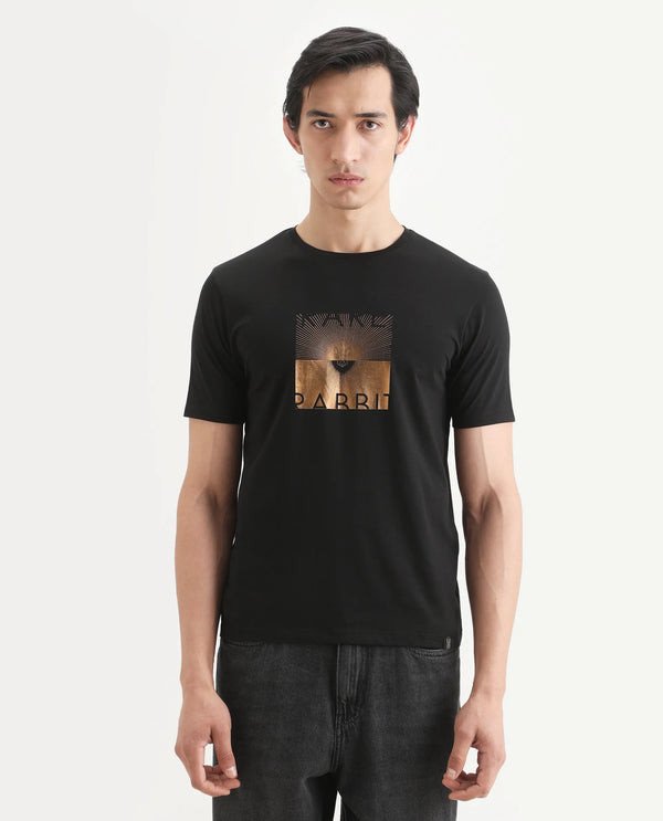 LANT - BLACK GRAPHIC PRINT CLUB T-SHIRT